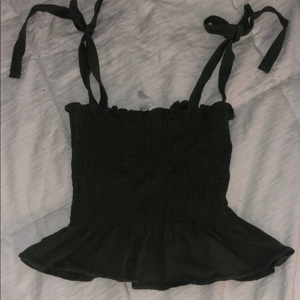 Olive Green Crop Top